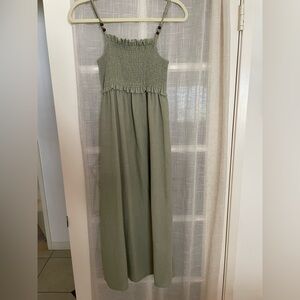 Zara green midi dress